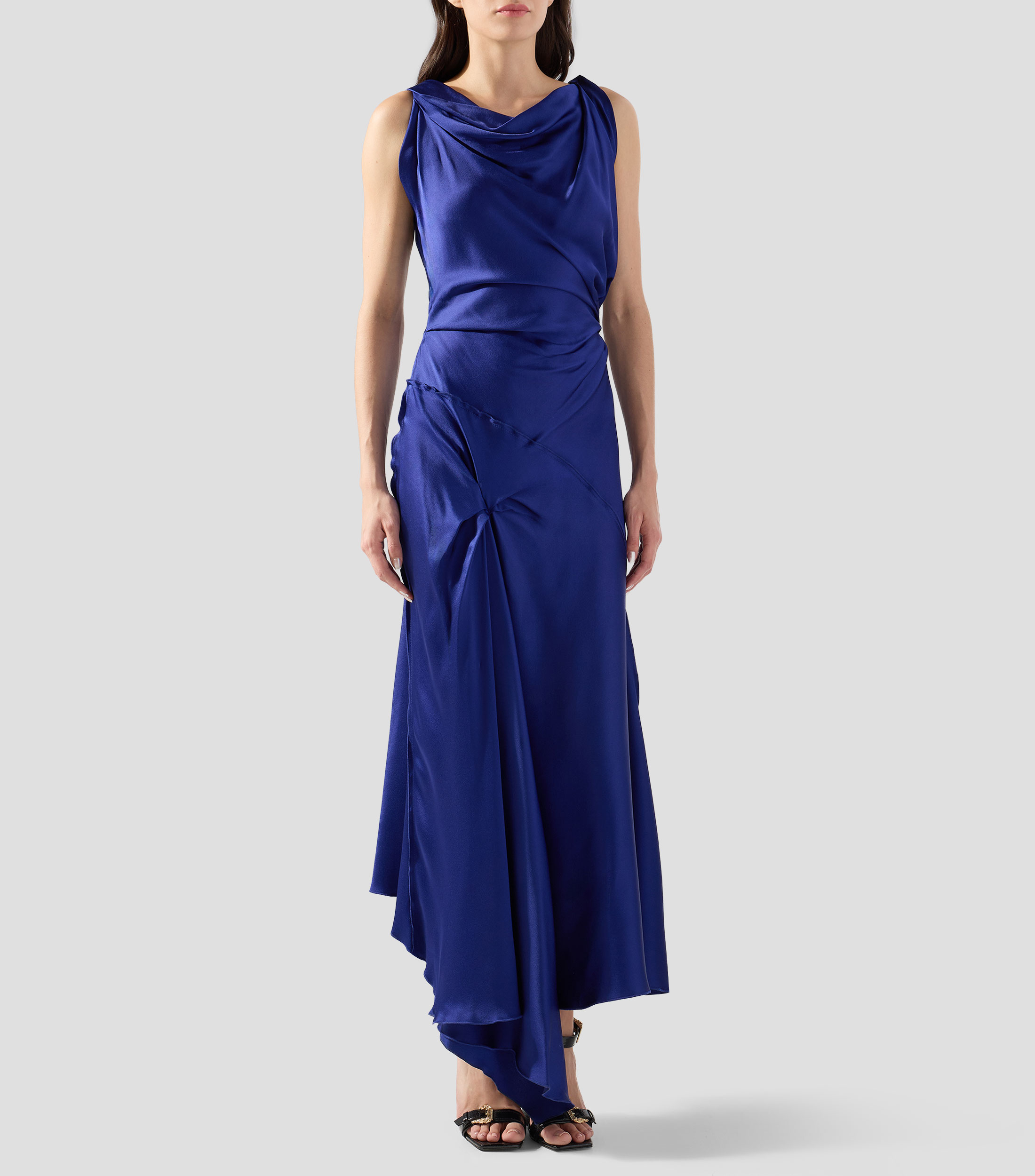 Vestido de fiesta largo liso Mujer